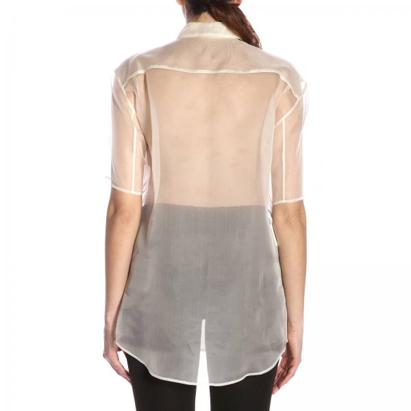 Di Mezza Organza Camicia Manica Seta OiZuTkXP