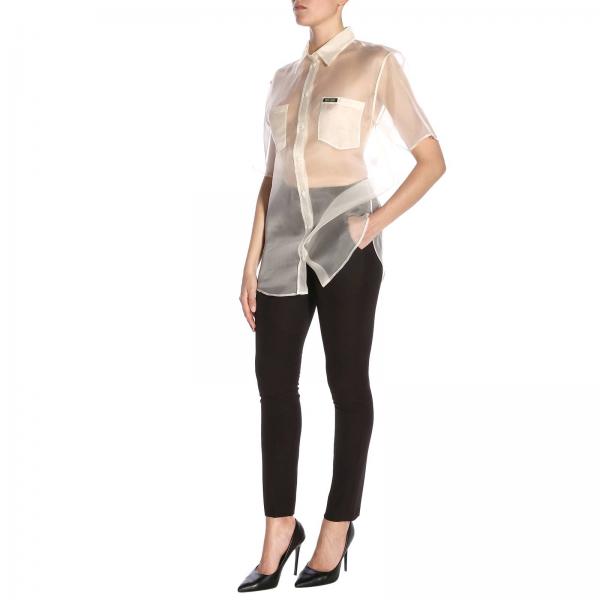 Di Mezza Organza Camicia Manica Seta OiZuTkXP