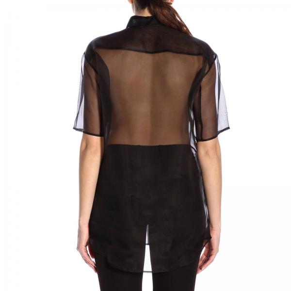 Di Mezza Organza Camicia Manica Seta OiZuTkXP