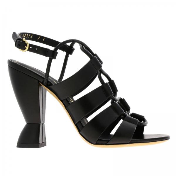 Salvatore Ferragamo Outlet: Heeled sandals woman - Black | Salvatore