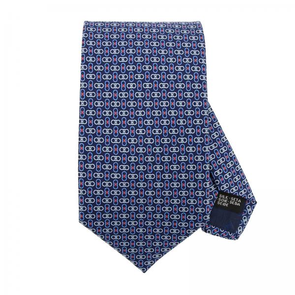 Salvatore Ferragamo Outlet: Pure silk tie 8 cm with all over ...