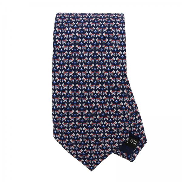 Reine Seidenkrawatte 8 cm mit all over Hundemuster