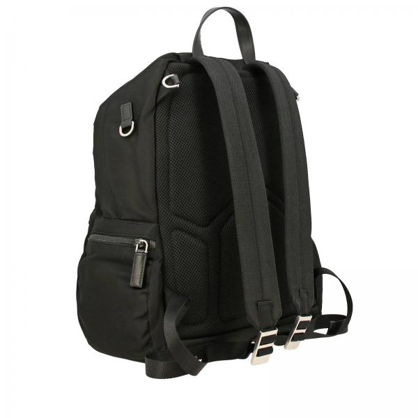 Full zip nylon backpack with Prada triangular logo and multi pockets ...