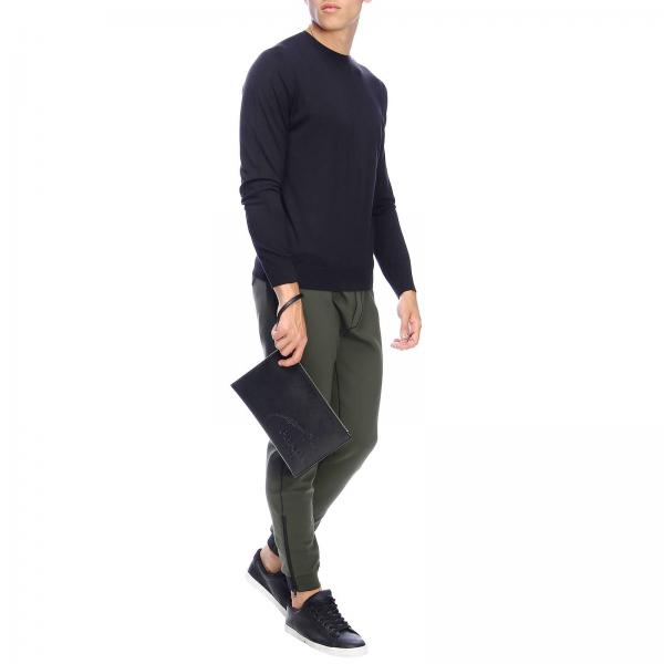 2nh005 Saffiano Prada Uomo NeroPochette 2mb8 In Portadocumenti Impresso Con Logo Cartiglio Pelle nw0ZPkXON8