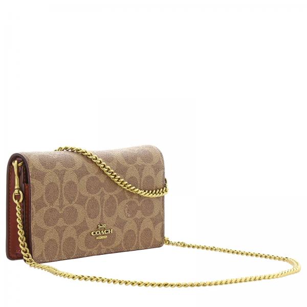 E Convertible Borsa Mini 72161 CuoioBorsa In Donna Pelle Cerato Con marsupio Coach Canvas Logo Bag PyN8v0wmnO
