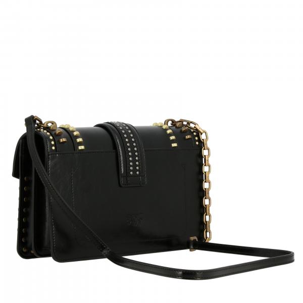 Pinko Outlet: Mix Studs love bag in leather | Crossbody Bags Pinko ...