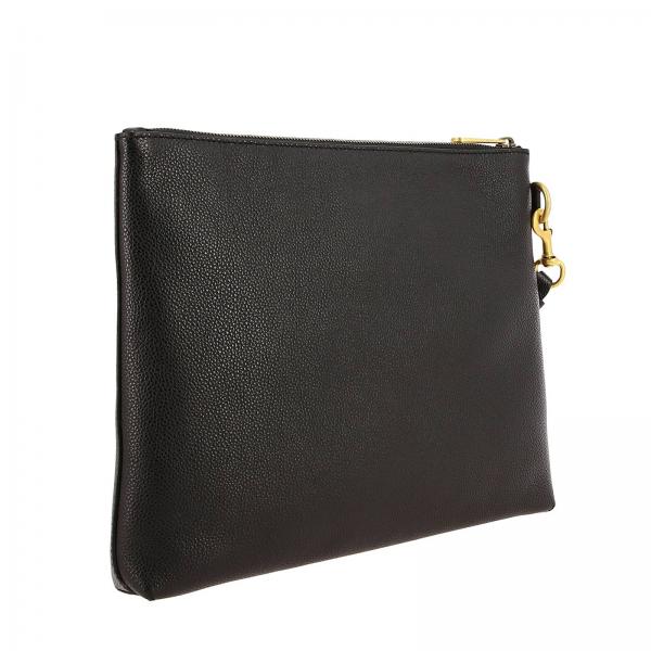 GUCCI: Medium print leather clutch bag with Classic print - Black ...