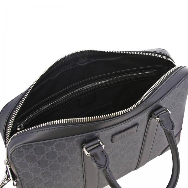 GUCCI: GG Supreme work bag with Web shoulder strap - Black | Bags Gucci ...
