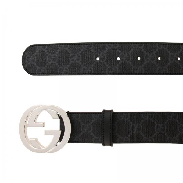 Gucci Supreme Gucci leather belt with interlocking buckle | Belt Gucci ...