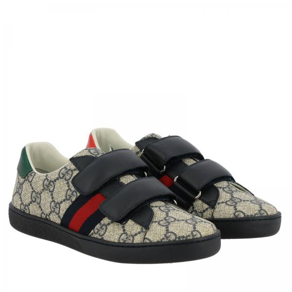 Gucci Ace Gucci Supreme sneakers with web straps and double buckles ...
