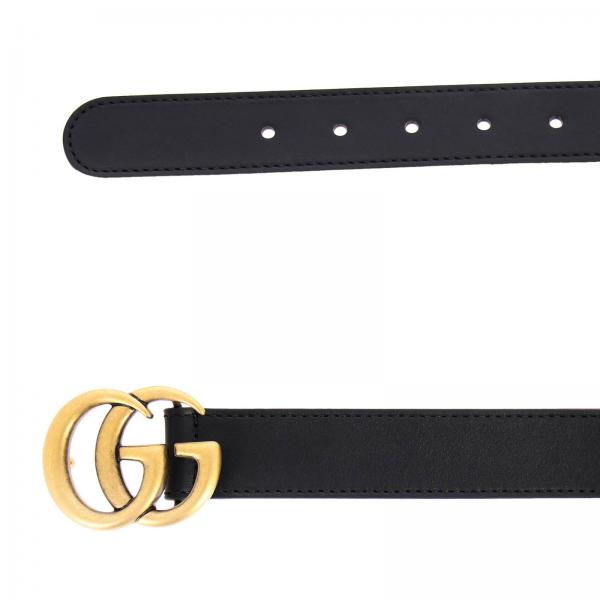 GUCCI: Cintura Marmont in pelle con monogramma GG metallico - Nero | Cintura  Gucci 432707 B960X GIGLIO.COM