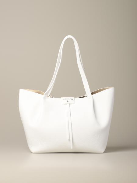 Patrizia Pepe Tasche aus strukturiertem Leder mit Logo und interner Clutch
