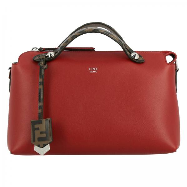 Kleine Tasche By the Way aus Glattleder mit abnehmbarem Schulterriemen und FF Fundi-Griffen