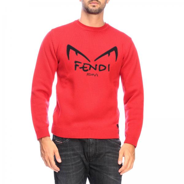 Fendi Outlet: crew-neck sweater with diabolic maxi Eyes Bag Bugs ...