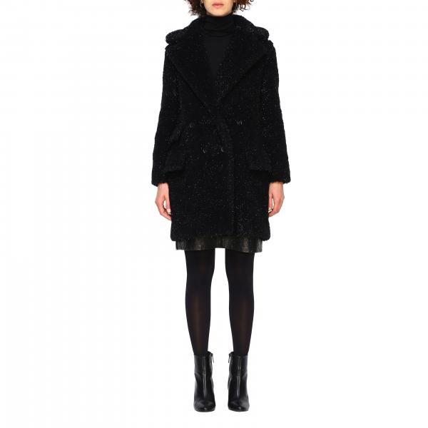 MAX MARA: fur coats for woman - Black | Max Mara fur coats 10163996 ...