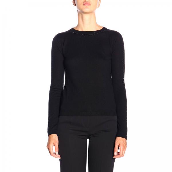 Max Mara Outlet: Solange sweater in cashmere and silk with rhinestones ...