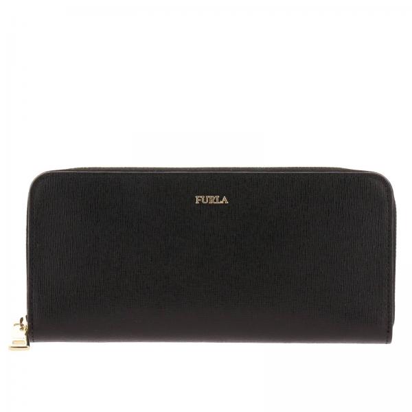 Furla Outlet: Babylon XL zip around saffiano leather wallet with logo ...