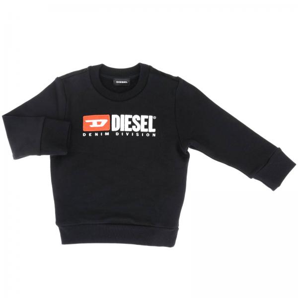 Diesel Outlet Crew Neck Sweatshirt With Logo Sweater Diesel Kids Black Sweater Diesel 00k213 0iajh Giglio Com