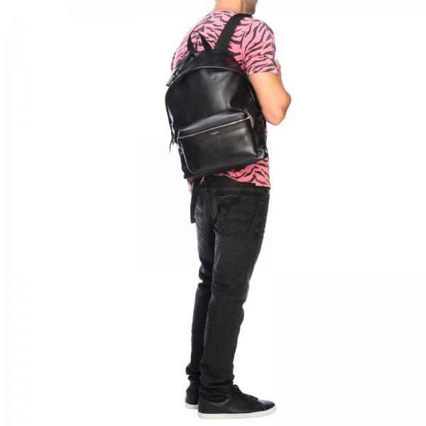 Saint Laurent 534967 In 0ay3f Pelle Con Uomo Logo NeroLarge Zaino cl5T3uFJK1
