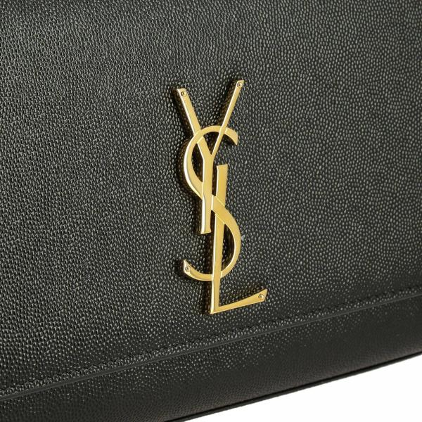 SAINT LAURENT Monogram kate bag in quilted grain de poudre leather