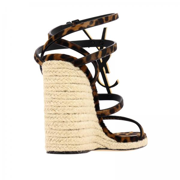 ysl cassandra wedge brown