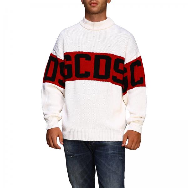 GCDS: Sweater men - White | Sweater Gcds CC94M020050 GIGLIO.COM