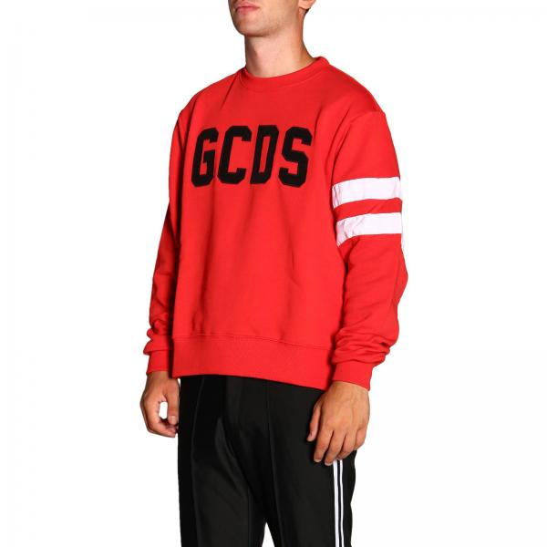 GCDS: sweater for man - Red | Gcds sweater CC94U020029 online on GIGLIO.COM
