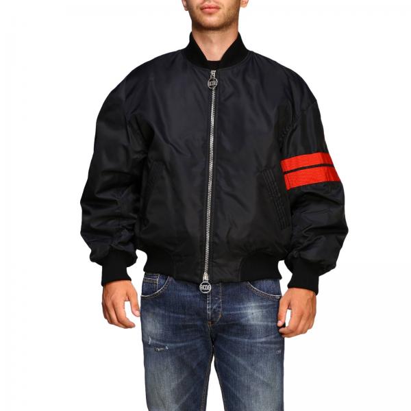 Logo Uomo Gcds Cc94m040210 In Con Big NeroBomber Nylon Giacca kTPXZlwiOu