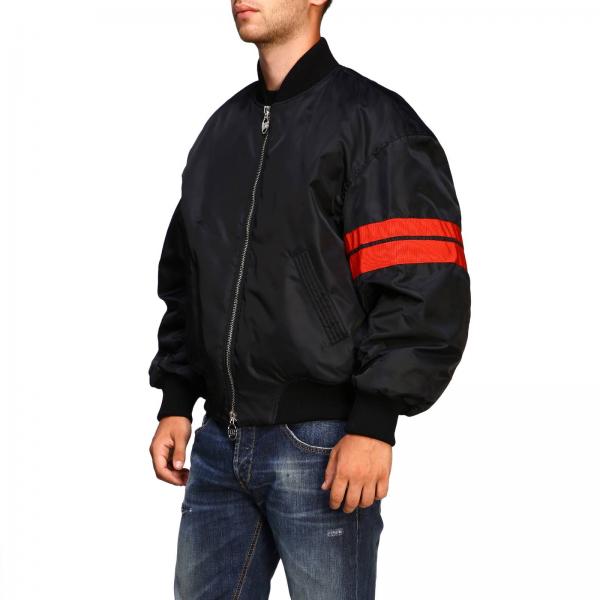 Logo Uomo Gcds Cc94m040210 In Con Big NeroBomber Nylon Giacca kTPXZlwiOu