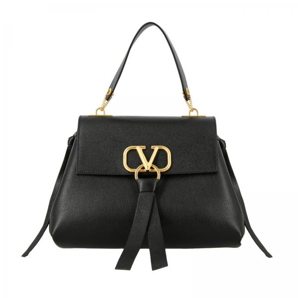 Valentino Garavani Outlet: VLogo bag in hammered leather with maxi V