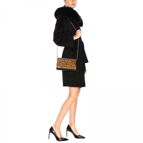 Borsa Camoscio Animalier Louboutin 3195011 Spikes Pelle Donna Paloma Mini E BeigeClutch Christian In ynwPN8vm0O