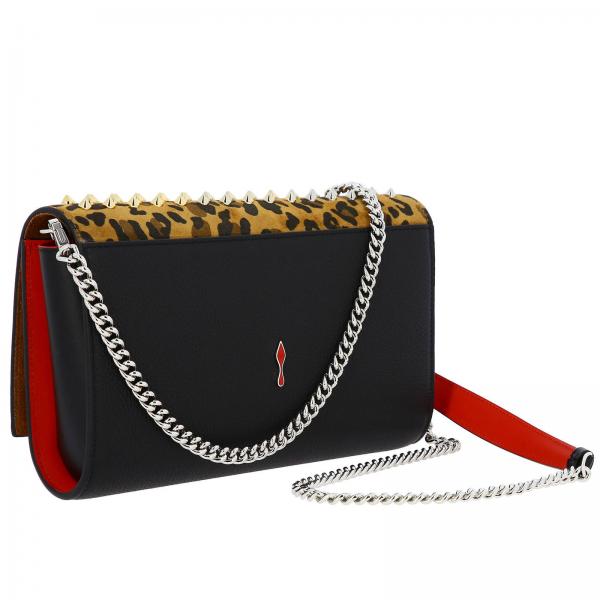 Borsa Camoscio Animalier Louboutin 3195011 Spikes Pelle Donna Paloma Mini E BeigeClutch Christian In ynwPN8vm0O