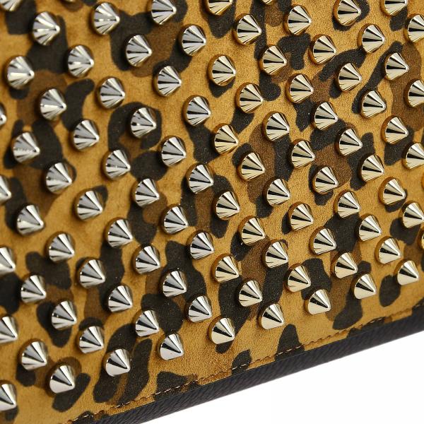 Borsa Camoscio Animalier Louboutin 3195011 Spikes Pelle Donna Paloma Mini E BeigeClutch Christian In ynwPN8vm0O