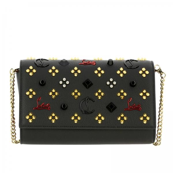 CHRISTIAN LOUBOUTIN: Shoulder bag women - Black | Crossbody Bags ...