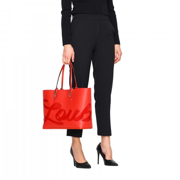 CHRISTIAN LOUBOUTIN: tote bags for woman - Red | Christian Louboutin ...
