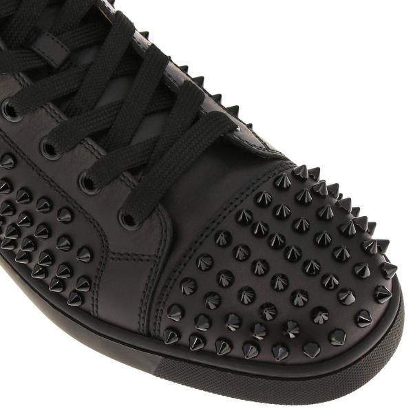 CHRISTIAN LOUBOUTIN: Louis junior Polish sneakers Spikes flat in smooth ...