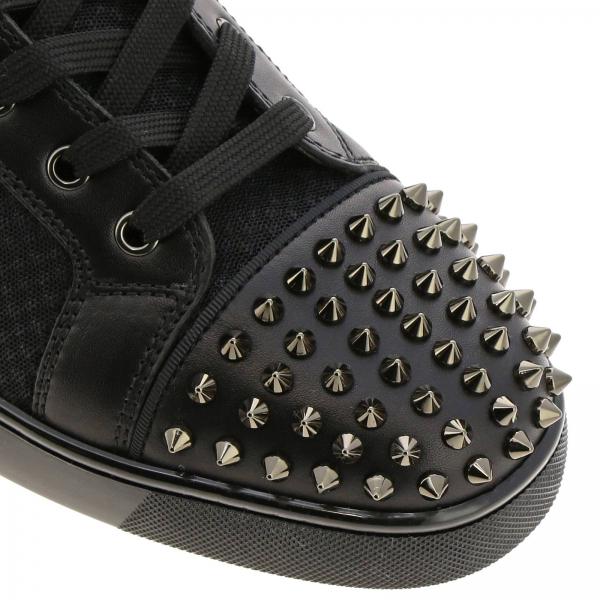 CHRISTIAN LOUBOUTIN: Ac Lou spikes sneakers in mesh and leather | Boots ...