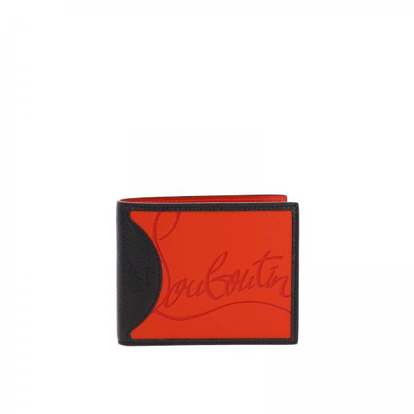 CHRISTIAN LOUBOUTIN: Coolcard wallet in textured leather and Louboutin ...