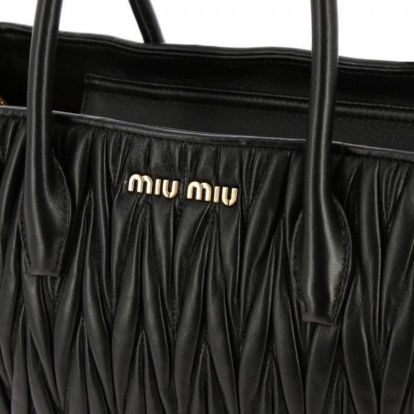 Pelle Tracolla Matelassé Con 5bg162ooo Shopping Tote NeroBorsa In N88 Donna Borse Miu 5A3jq4RL