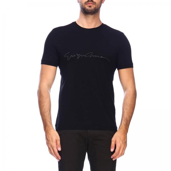 Giorgio Armani Outlet: crew-neck T-shirt in basic stretch viscose ...