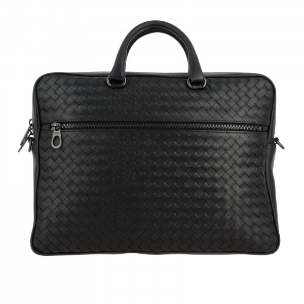 Bottega Veneta 24-Stunden-Tasche aus Nappaleder mit Webarbeit und abnehmbarem Schultergurt