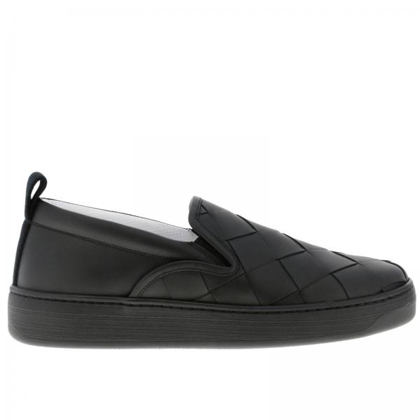 Sneakers Bottega Veneta slip on in vera pelle liscia con maxi lavorazione intrecciata