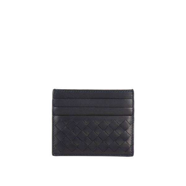 bottega veneta card holder blue