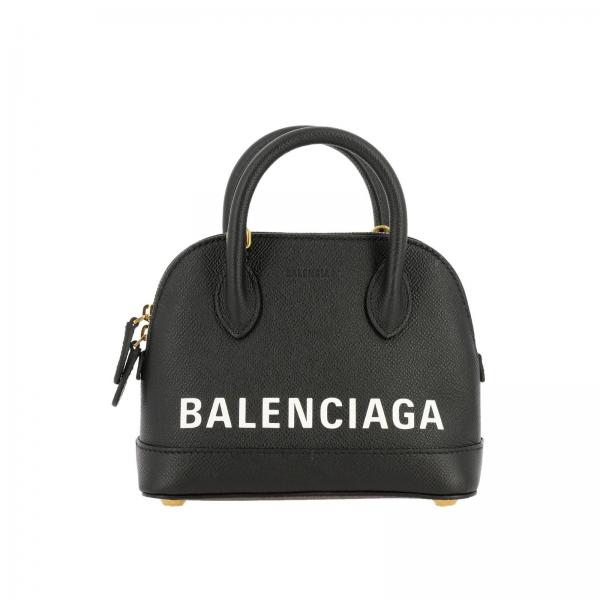 BALENCIAGA: Ville XXS bag in genuine leather with maxi print | Mini Bag ...