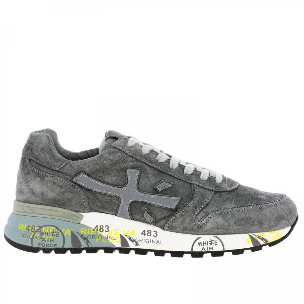 Sneakers Mick Premiata in camoscio nylon e pelle con suola multi stampe all over