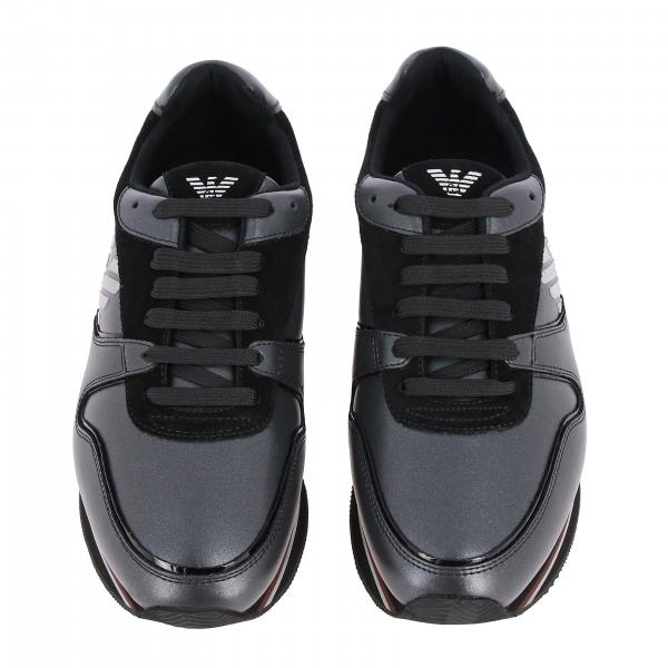 Emporio Armani Outlet: Shoes women - Black | Sneakers Emporio Armani ...