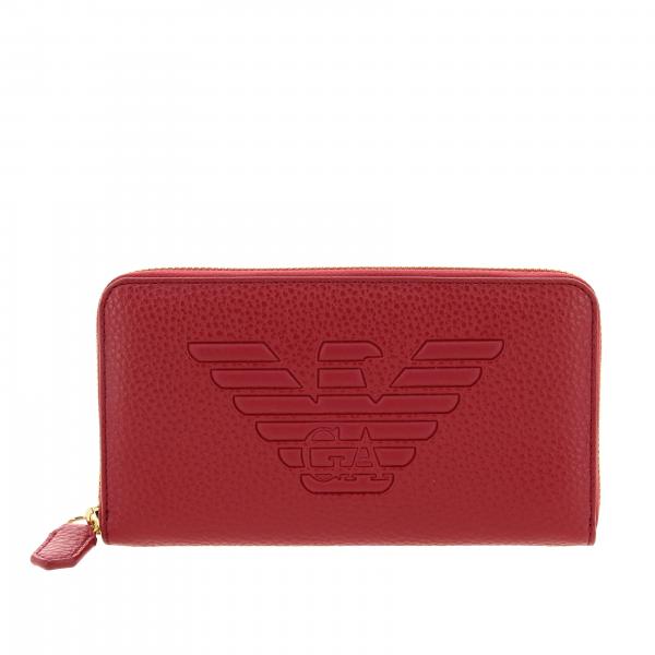 Emporio Armani Outlet: wallet for woman - Red | Emporio Armani wallet ...