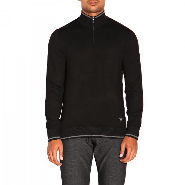 Emporio Armani Outlet: sweater for man - Black | Emporio Armani sweater