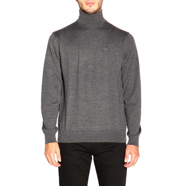 Emporio Armani Outlet: jumper for men - Lead | Emporio Armani jumper ...