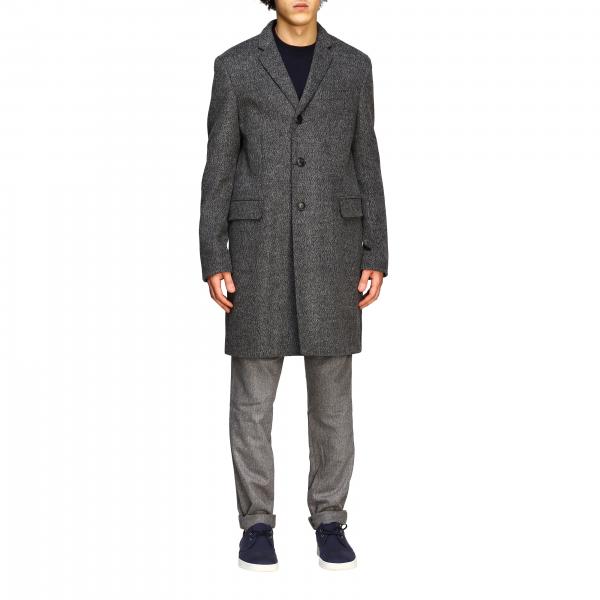 Emporio Armani Outlet: Coat men | Coat Emporio Armani Men Grey | Coat ...